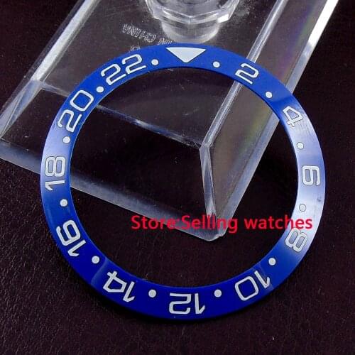 38mm parnis blue ceramic bezel insert for 40mm sub GMT mens watch