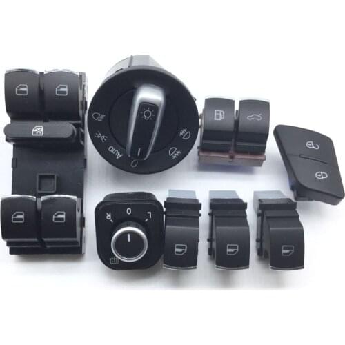 5ND959857 5ND959855 35D959903 5ND941431B Window Headlight Mirror Tailgate & Fuel Door Control Switch Button For VW Passat B6