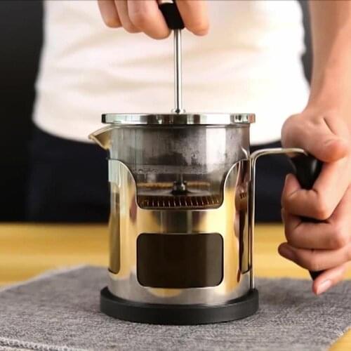 600/1000ML Glass and Stainless Steel French Press Coffeeware Coffee Accessories Drinkware Pot Kettle Cup