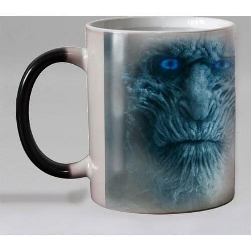 ARTGAT new coffee mug Heat Temperature Sensitive color changing Magic mugs tea cups John Snow War is coming
