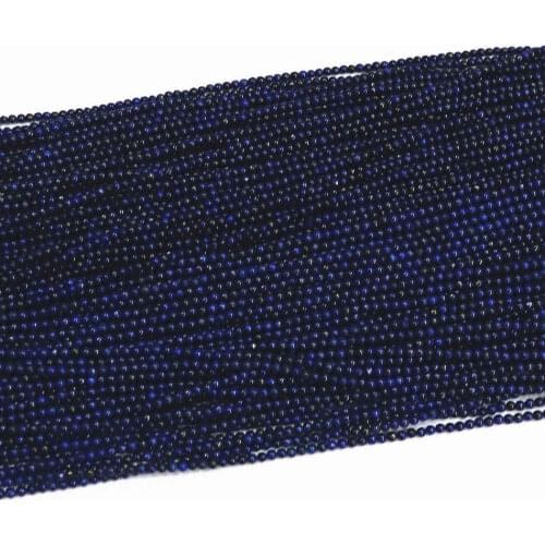 Multisize natural lapis lazuli stone 2mm 3mm fashion round beads diy jewelry 15" B440