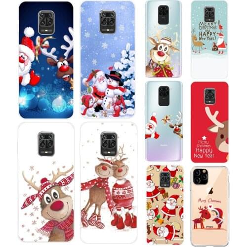 Cartoon Christmas Deer Case On For Xiaomi Redmi Note 8 9s 9 pro max 8 8a 9a 6A Silicone Cover Soft For Xiomi Redmi Coque