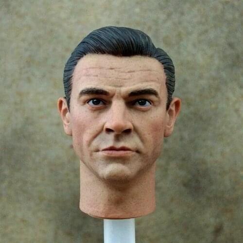 1/6 Scale Sean Connery Actors Leader 007 Detective Soldier Figure Head Sculpt Carved Model Toys Fit 12" Male Action Figure Gift