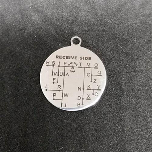 HAM CQ Morse code table CW training coin Morse telegraph trainer stainless steel