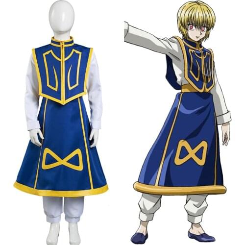 Hunter X Hunter Cosplay Kurapika Cosplay Costume Outfit Kids Pants Cape Full Set Halloween Carnival Suit