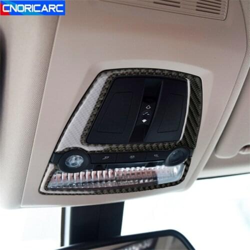 Car Roof Reading Lamp Panel Decoration Cover Trim Carbon Fiber For BMW 5 series GT F10 F07 X3 F25 X4 F26 Interior Accessories
