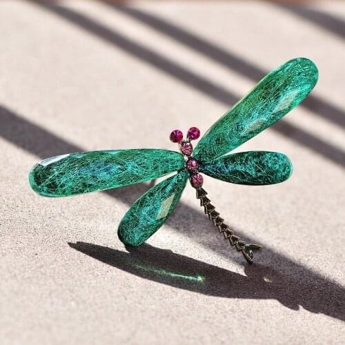 Fashion Dragonfly Brooches For Women Vintage Insect Animal Brooch Pin Jewelry