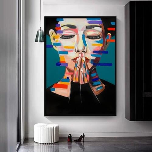 Wall Art Canvas Paintings For Wall Pictures Abstract Colorful Figure Art Prints Poster for living room Portrait Home Decoration