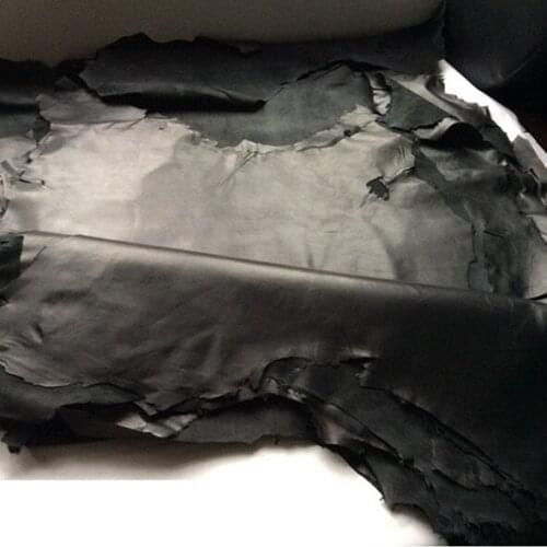 Black washed goat real grain leather A grade genuine leather soft sheep skin whole spelt leather for gloves clothing