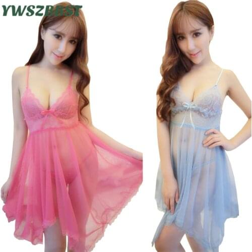 Fashion Lace Women Nightgowns Sexy Lingerie Sleepshirts Lady Sexy Night Dress Sleeveless Nighties V-neck Girl Summer Nightdress