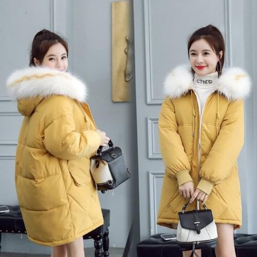 2020 New Winter Parkas Women Snow Cotton Jacket Hooded Mid-Long Outerwear Thick Warm Winter Plus size 3XL Women Basic Coats A975