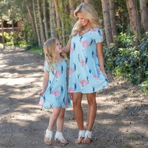 Family Matching Mother Daughter Dresses For Women Clothes Outfits Summer Long Sexy Maxi Brick Mum And Me Girls Pink Beach Dress