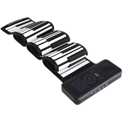 88 keys portable roll up piano Silicon keyboard thickness design Rechargeable USB MIDI Keyboard MIDI Conctroller Foldable piano