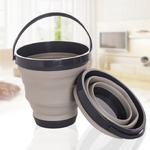 Outdoor camping portable adjustable bucket Fishing, washable, multi-purpose folding bucket