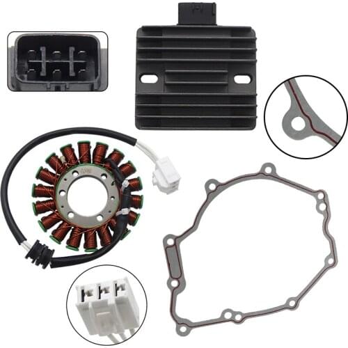 Motorcycle Stator Coil Rectifier Voltage Regulator Gasket For Yamaha YZF R6 R6R RaceBase 2C0-81410-00 2C0-81410-01 4XY-81960-00