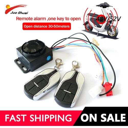 Anti-theft Alarm 48V 60V 72V for electric bicycle electric scooter motorcycle Remote Control lock for electric motorcycles