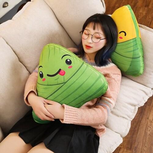 21/40cm plush lifelike Simulation Zongzi With a rich expression Pillow stuffed soft Early education christmas gift for kid