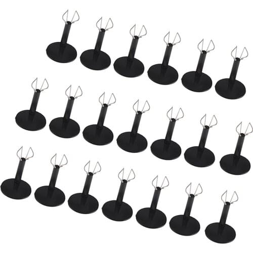 MagiDeal 20pcs Black Adjustable Doll Stand Display Holder for Doll or Teddy Bear
