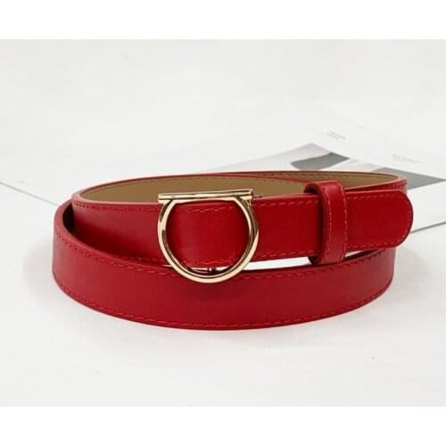 Earnda 2020 Fashion Trends Needle-free Ladies Belt Multi-color Non-porous Smooth Buckle Womens Belt Round Buckle Belt For Jeans