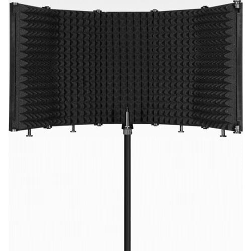 Foldable Adjustable Sound Absorbing Vocal Recording Panel Portable Acoustic Isolation Microphone Shield Sound-proof Plate