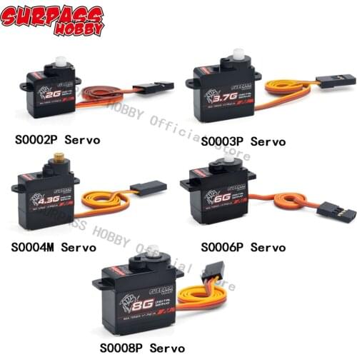 Surpass Hobby 2g 3.7g 4.3g 6g 8g Micro Digital Servo Plastic Gear Mini Servos for RC 1/24 Car Airplanes Fixed-wing Helicopter