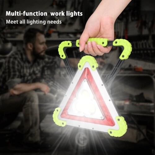 USB Charging 3*COB+LED Standing Work Flashlight Emergency Working Light 4 Mode Torch Portable Lantern 18650 Power Bank Spotlight