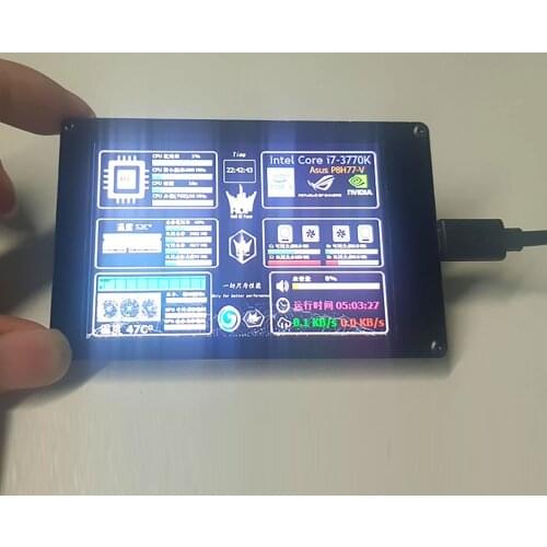 USB2LCD AIDA64 Chassis Display Screen 3.5 Inch IPS LCD Monitor Display USB Display Sub-Screen F/ PC Computer Raspberry Pi
