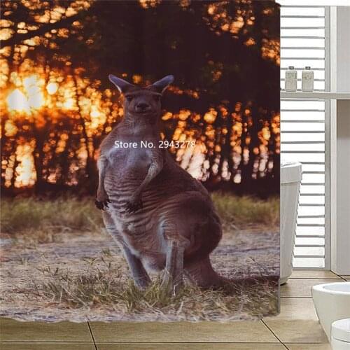 Animal Tiger Lion Pattern Waterproof and Mildewproof Hook Can Be Water Shower Curtain Home Bathroom Decoration Color Printing