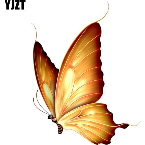 YJZT 12.3CM*16.2CM Cartoon Dreamy Butterfly Decal PVC Motorcycle Car Sticker 11-00651