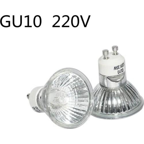 10pcs GU10 bulb 220V 35W 50W GU10 220V bulb 20W halogen bulb GU10 220V