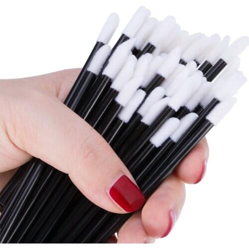 1000pcs Black Disposable Makeup Applicators Lip Gloss Wands Wholesale Lip Brushes for Makeup Use