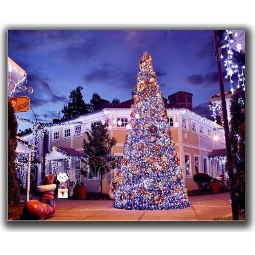 5D Diamond Mosaic Diy Diamond Embroidery House Christmas Tree Full Diamond Painting Cross Stitch Rhinestone Home Decoration Kits