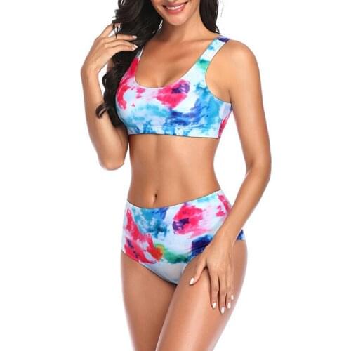 Tie Dye bikini 2020 Sexy Bikini Swimsuit Women High Cut Two-Piece Swimwear Female Bathing Suit Beachwear