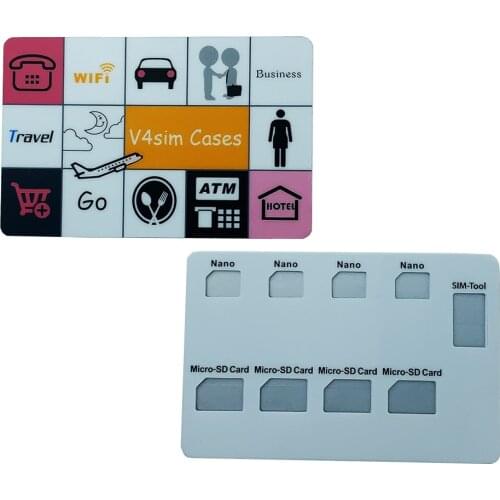 Nano Card and pin holder, Holds 4 pcs Nano Cards ,4 Pcs TF Card and lphone pin