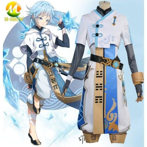 Game Genshin Impact Cosplay Chongyun Cosplay Costume Anime Uniforms Halloween Fancy Suit Women Outfit Any Size