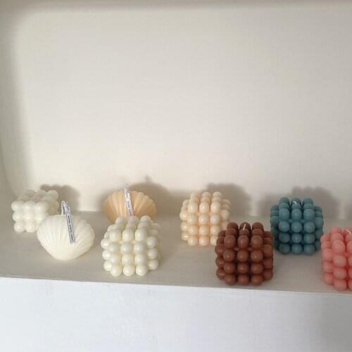 Ins Korean Shell Rubiks Cube Candle Handmade Aromatherapy Creative Gift Decoration Home Personalized Aromatherapy Soy Wax