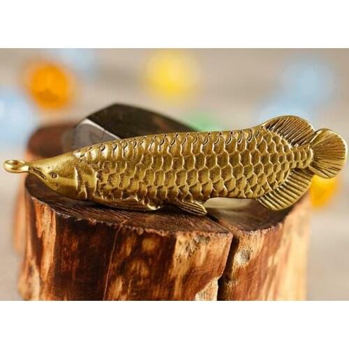 China Brass Fish Small Statue Pendant