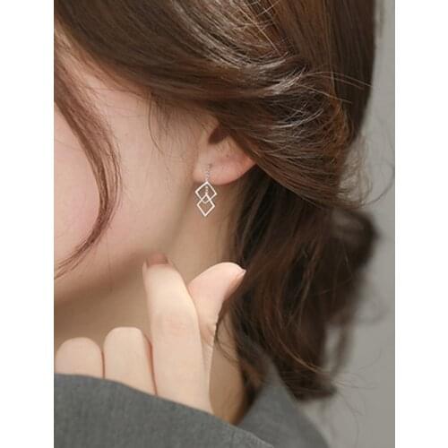 Square Drop Earrings For Women Geometric Korea Fashion Simple Design Charm Hot Sale Design Female Student Party Jewelry BOYULIGE