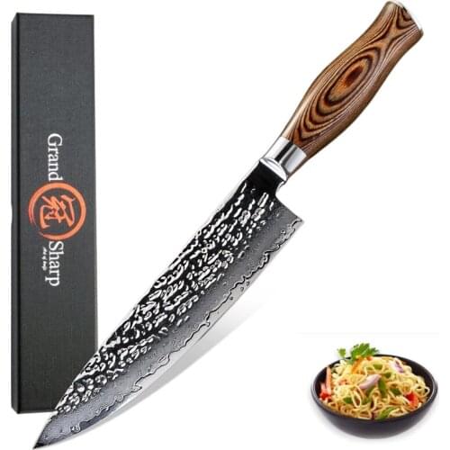 Chef Knife VG10 Japanese Kitchen Knives Stainless Steel Cooking Tool Damascus Kitchen Knife Japanese Steel Gift Box Sheath PRO