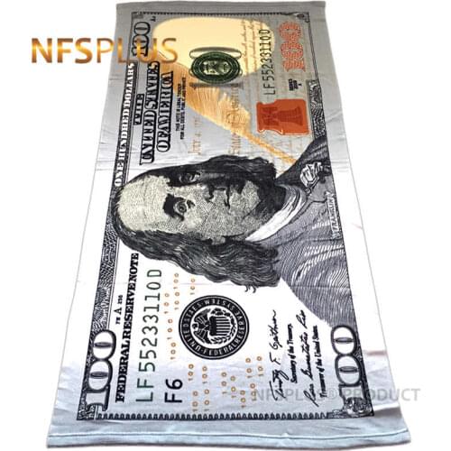 100 Dollar Beach Towel Microfiber 70x150cm Quick Drying Absorbent 100 Euro 500 Euro Printed Travel Sports Bath Towels For Adults