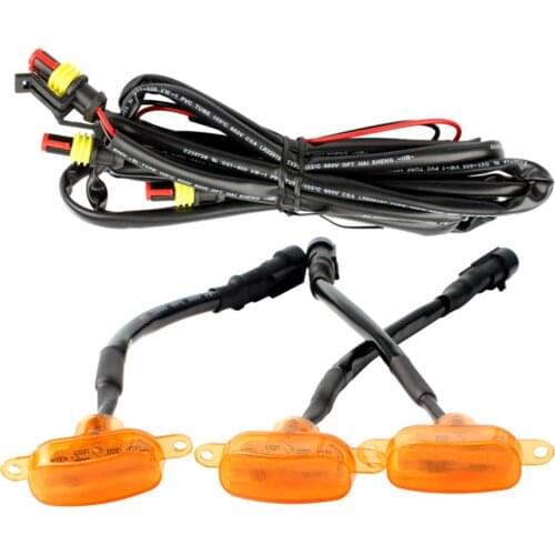 Grille Light Grill Running Lamp 3 Pack Elements Personal Car Amber LED Part Ornaments for Ford F-150 Raptor 2015-2017