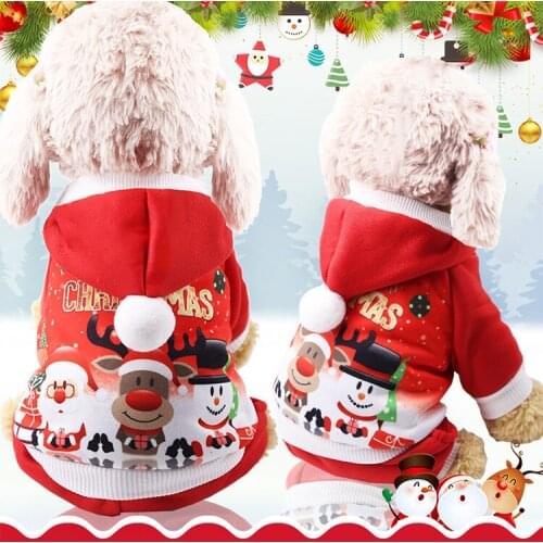 Four-legged Christmas Clothes, Dog Clothes, Pet Clothes, Cat Clothes, Autumn And Winter Clothes, Buttons