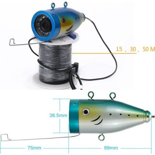 15M Fish Finder Underwater Fishing Camera 15pcs White LEDs + 15pcs Infrared Lamp For Ice/Sea/River Fishing