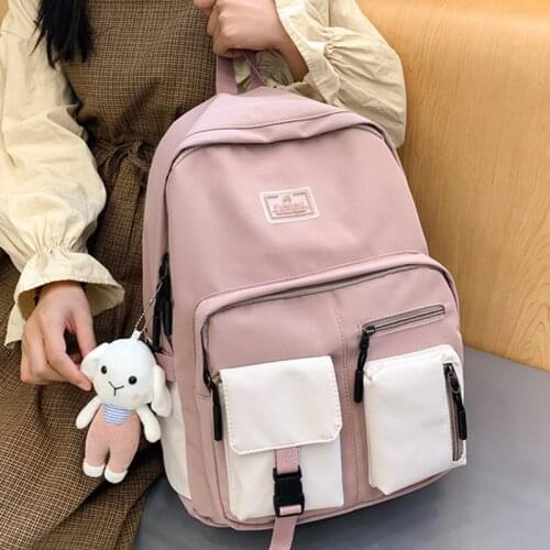 Multi-pocket Waterproof Nylon Backpack Large Capacity Laptop Backpack College School Backpacks for Teenage Girls Women BookBag