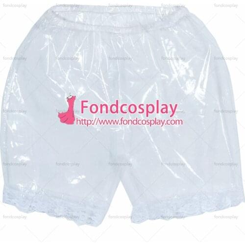 Clear PVC Shorts Underpants lace sissy maid CD/TV Tailor-Made[G3855]