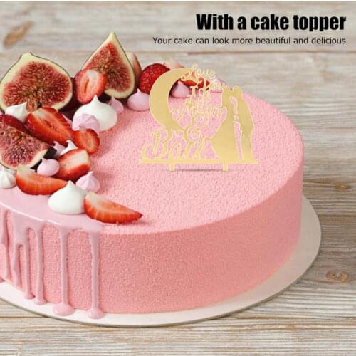 Cake supplies Cake Insert Gold Mirror Surface Cake Topper for Wedding Party Holiday Decoration