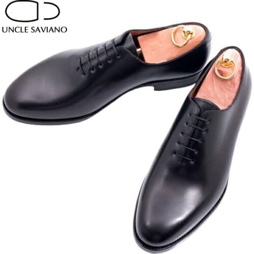 Uncle Saviano Oxford Dress Wedding Man Shoe Formal Handmade Men Shoes Office Original Business Best Men Genuine Leather Shoes