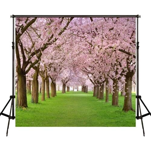 VinylBDS Wedding Custom Landscape Backdrops Photography Backgrounds Fotografia Spring Cherry blossoms Backdrops For Photography