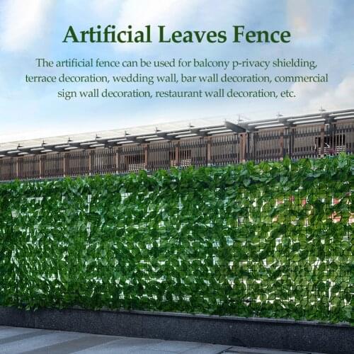 Expandable Faux lvy Privacy Fence Home Retractable Artificial Garden Fence Gardening Plant Home Decorations Garden Fence Balcony