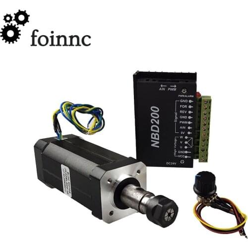 400W high-speed brushless spindle 10800 rpm DC spindle of engraving machine supports PWM and analog AIN speed regulation